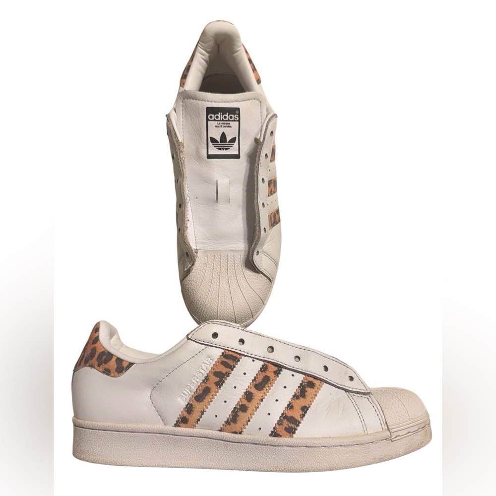 Adidas Superstar Animal Print Sneakers- no laces - Picture 1 of 5